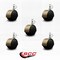 Service Caster 2'' Floor Safe Antique Hooded Twin Wheel Caster 3/8 Threaded Stem, 5PK SCC-TS02S50D-NYU-WA-382458-5 - alternate 4